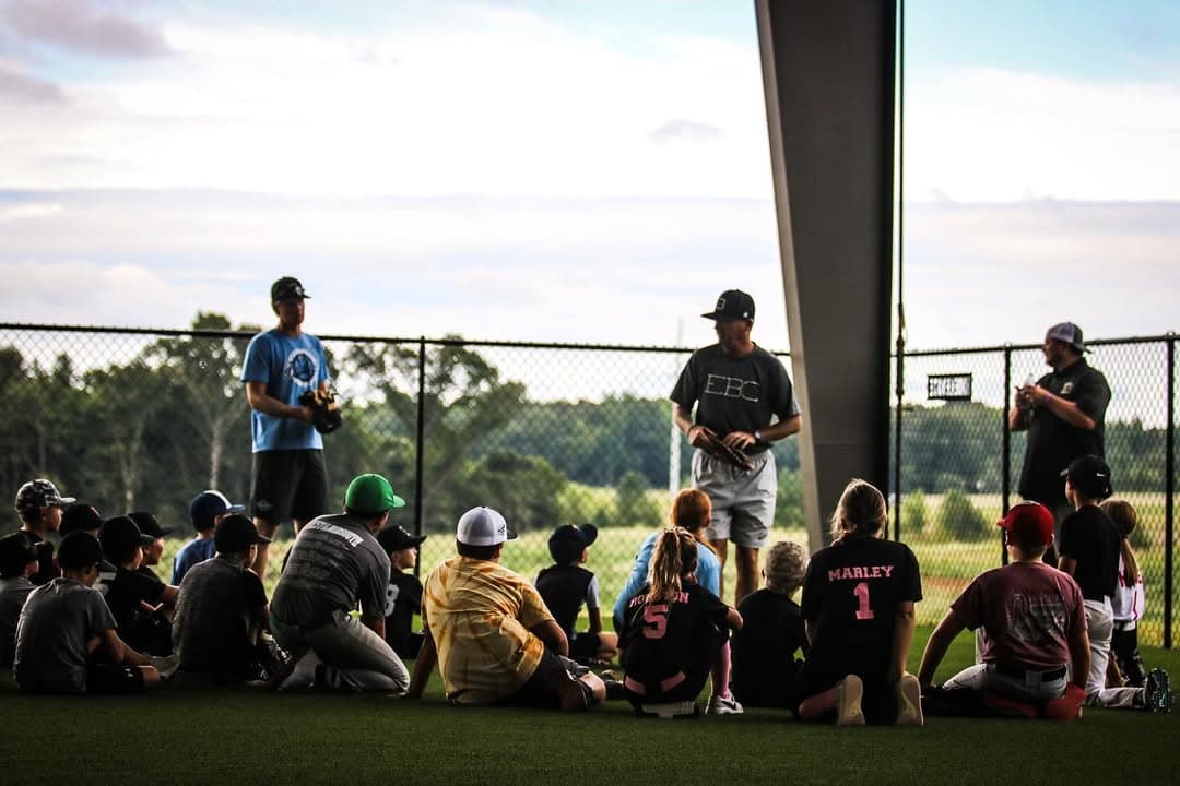 Baseball player in the Elevate program at the Fieldhouse