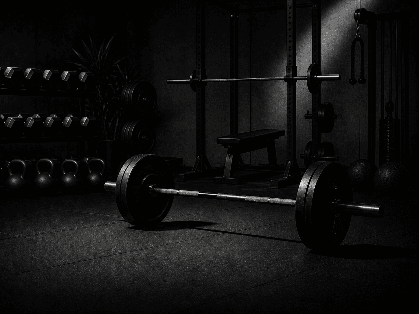 Athlete training in the strength and conditioning room
