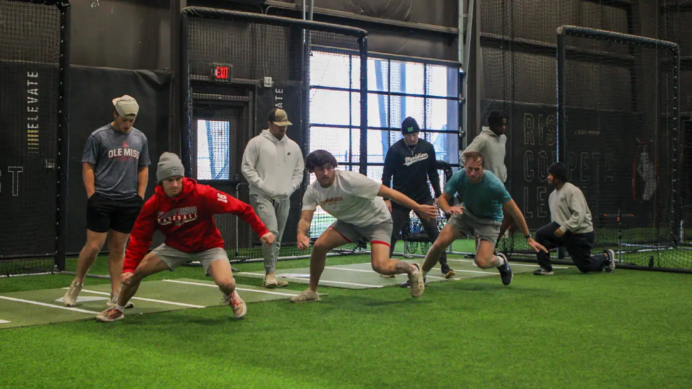 Middle school athletes training at Base