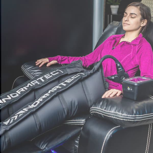 Compression therapy session at Zivel Fieldhouse