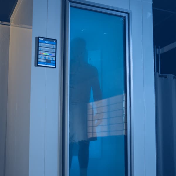 Cryotherapy chamber at Zivel Fieldhouse